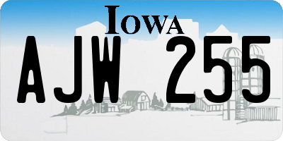 IA license plate AJW255