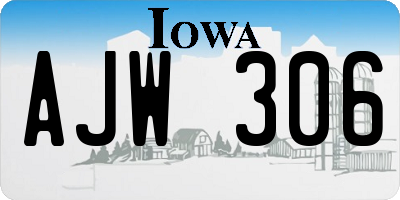 IA license plate AJW306