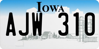 IA license plate AJW310