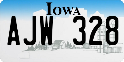 IA license plate AJW328