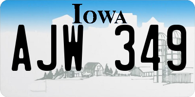 IA license plate AJW349