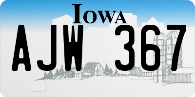 IA license plate AJW367