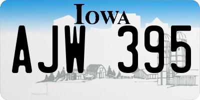 IA license plate AJW395