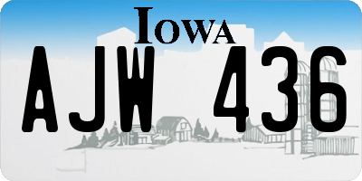 IA license plate AJW436