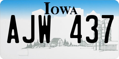 IA license plate AJW437