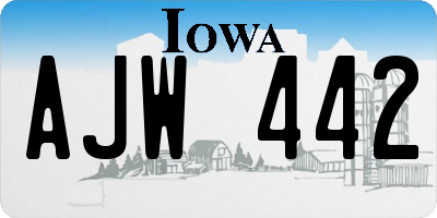 IA license plate AJW442