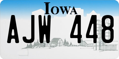 IA license plate AJW448