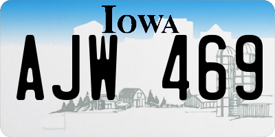 IA license plate AJW469