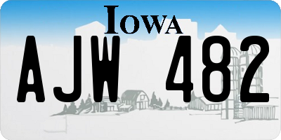 IA license plate AJW482