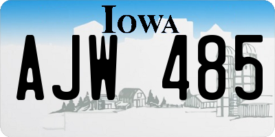 IA license plate AJW485