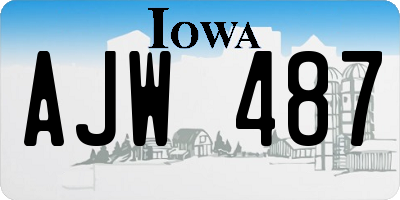IA license plate AJW487