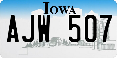 IA license plate AJW507