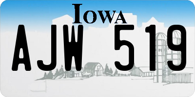 IA license plate AJW519