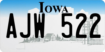 IA license plate AJW522