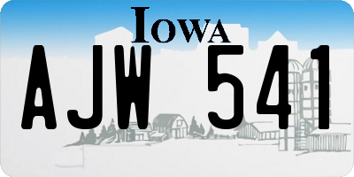 IA license plate AJW541