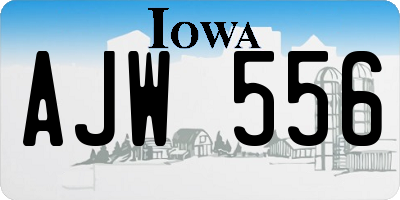 IA license plate AJW556
