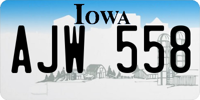 IA license plate AJW558