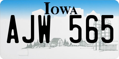 IA license plate AJW565