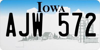 IA license plate AJW572