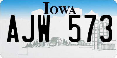 IA license plate AJW573