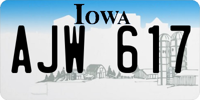 IA license plate AJW617