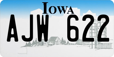 IA license plate AJW622