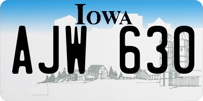 IA license plate AJW630