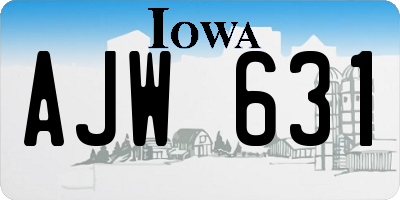 IA license plate AJW631