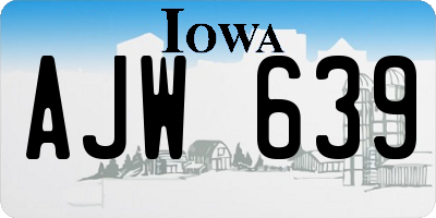 IA license plate AJW639