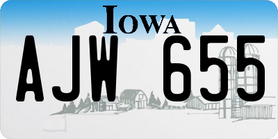 IA license plate AJW655