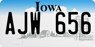 IA license plate AJW656