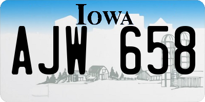 IA license plate AJW658