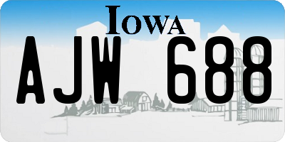 IA license plate AJW688