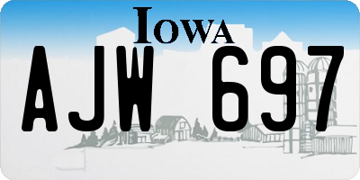 IA license plate AJW697