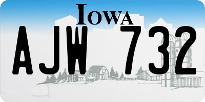 IA license plate AJW732