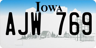 IA license plate AJW769