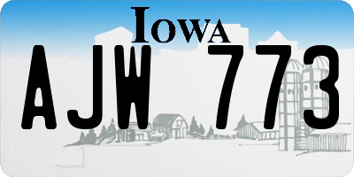 IA license plate AJW773