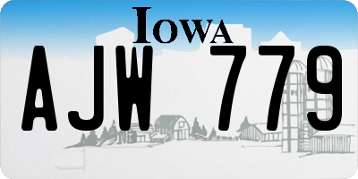 IA license plate AJW779