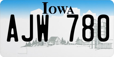 IA license plate AJW780