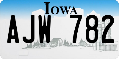 IA license plate AJW782