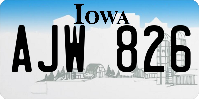 IA license plate AJW826
