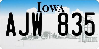 IA license plate AJW835