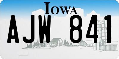 IA license plate AJW841