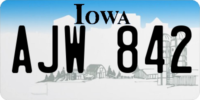 IA license plate AJW842