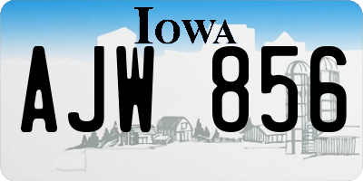 IA license plate AJW856
