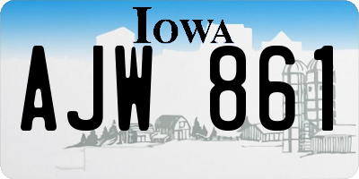 IA license plate AJW861