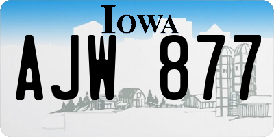IA license plate AJW877