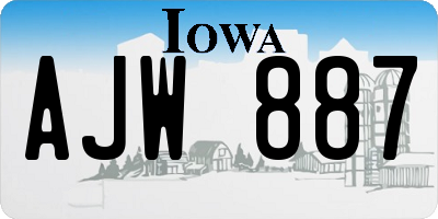 IA license plate AJW887