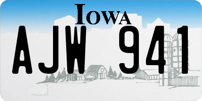 IA license plate AJW941
