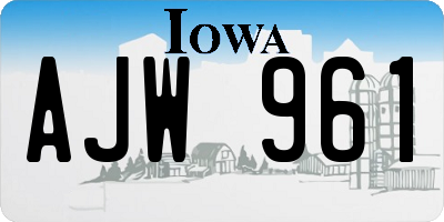 IA license plate AJW961